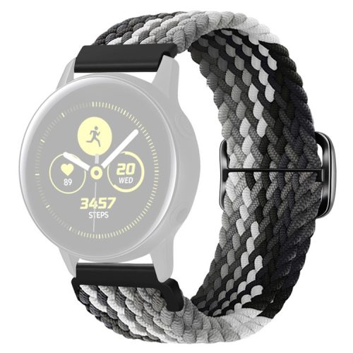 KALEBOL KLB-BZNL-001 For Samsung Galaxy Watch3 45mm / Watch 46mm Watch Band 22mm Nylon Strap - Black Grey