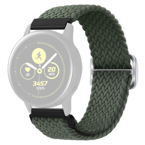 KALEBOL KLB-BZNL-001 For Samsung Galaxy Watch3 45mm / Watch 46mm Watch Band 22mm Nylon Strap - Dark Olive Green