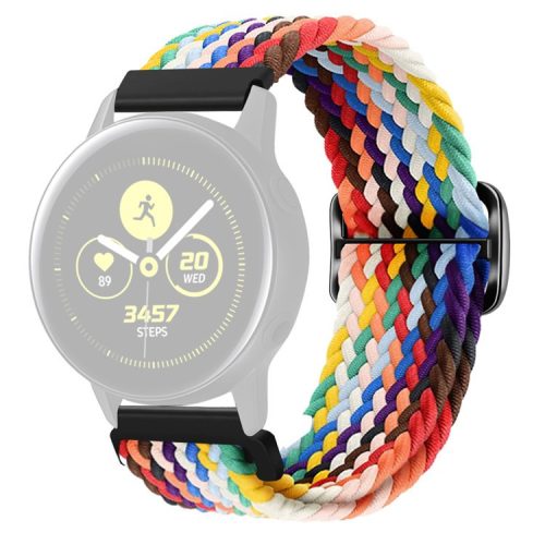 KALEBOL KLB-BZNL-001 For Samsung Galaxy Watch3 45mm / Watch 46mm Watch Band 22mm Nylon Strap - Official Rainbow