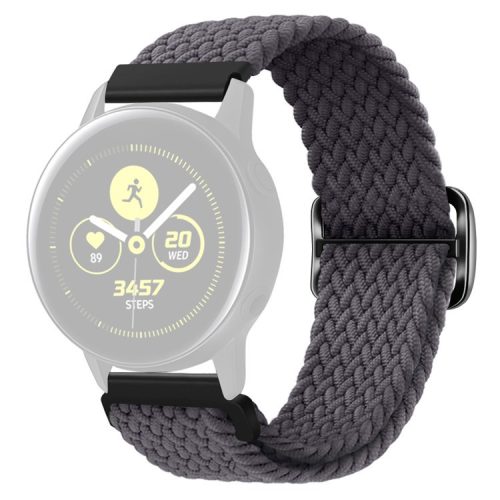 KALEBOL KLB-BZNL-001 For Samsung Galaxy Watch3 45mm / Watch 46mm Watch Band 22mm Nylon Strap - Space Grey