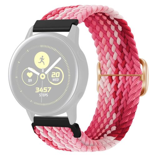 KALEBOL KLB-BZNL-001 For Samsung Galaxy Watch3 45mm / Watch 46mm Watch Band 22mm Nylon Strap - Strawberry Red