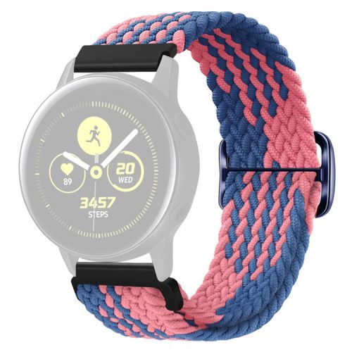 KALEBOL KLB-BZNL-001 For Samsung Galaxy Watch6 Classic 43mm / 47mm Watch Band 20mm Nylon Replacement Strap - Blue+Pink