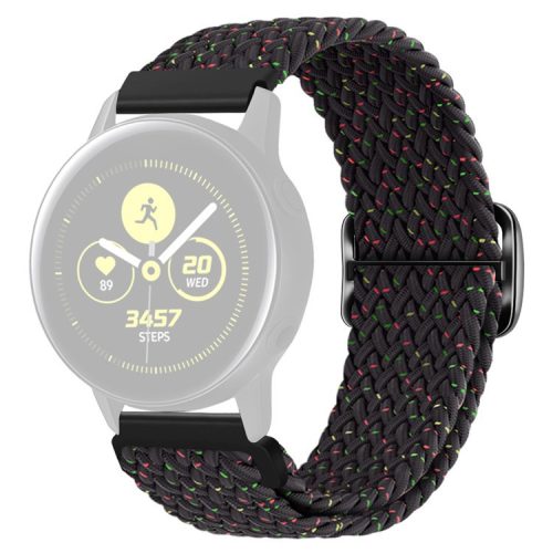 KALEBOL KLB-BZNL-001 For Samsung Galaxy Watch6 Classic 43mm / 47mm Watch Band 20mm Nylon Replacement Strap - Starlight Black