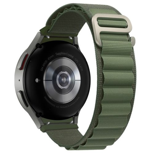 KALEBOL KLB-GSNL-001 For Samsung Galaxy Watch6 / Watch6 Classic / Watch 5 Nylon Watch Strap Adjustable Band - Army Green