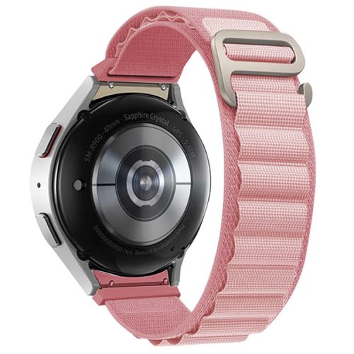 KALEBOL KLB-GSNL-001 For Samsung Galaxy Watch6 / Watch6 Classic / Watch 5 Nylon Watch Strap Adjustable Band - Pink