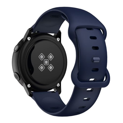 KALEBOL KLB-HDKGJ-001 For Samsung Galaxy Watch3 45mm Silicone Band 22mm Watch Strap with Butterfly Buckle - Midnight Blue