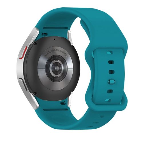 KALEBOL KLB-HDKGJ-001 For Samsung Galaxy Watch4 / Watch 5 / Watch FE 40mm / Watch6 Watch Strap Butterfly Buckle Silicone Band - Rock Cyan