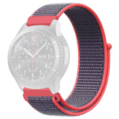 KALEBOL KLB-NLHH-001 For Samsung Galaxy Watch6 / Watch6 Classic Watch Strap 20mm Nylon Loop Band - Bright Pink