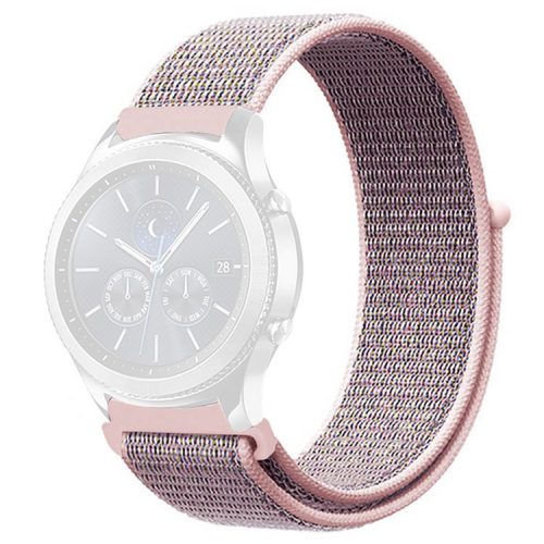 KALEBOL KLB-NLHH-001 For Samsung Galaxy Watch6 / Watch6 Classic Watch Strap 20mm Nylon Loop Band - Light Pink