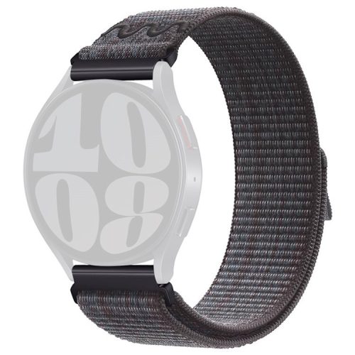 KALEBOL KLB-NLHH-002 For Samsung Galaxy Watch6 / Watch6 Classic 20mm Watch Band Nylon Loop Strap - Black+Blue