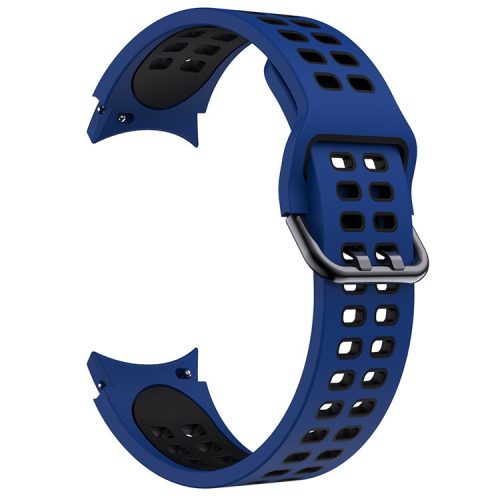 KALEBOL KLB-SSGJ-001 For Samsung Galaxy Watch FE 40mm / Watch4 / Watch 5 / Watch6 Silicone Watch Band Soft Strap - Midnight Blue+Black