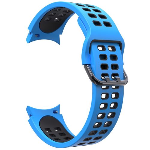 KALEBOL KLB-SSGJ-001 For Samsung Galaxy Watch FE 40mm / Watch4 / Watch 5 / Watch6 Silicone Watch Band Soft Strap - Sky Blue+Black