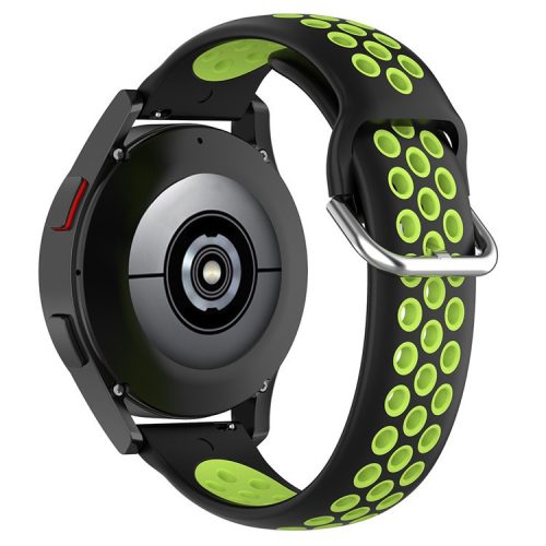 KALEBOL KLB-SSGJ-001 For Samsung Galaxy Watch3 45mm Silicone Band 22mm Watch Strap - Black+Lime