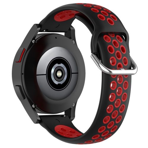 KALEBOL KLB-SSGJ-001 For Samsung Galaxy Watch3 45mm Silicone Band 22mm Watch Strap - Black+Red