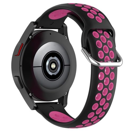 KALEBOL KLB-SSGJ-001 For Samsung Galaxy Watch3 45mm Silicone Band 22mm Watch Strap - Black+Rose