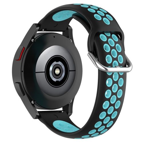 KALEBOL KLB-SSGJ-001 For Samsung Galaxy Watch3 45mm Silicone Band 22mm Watch Strap - Black+Teal Green