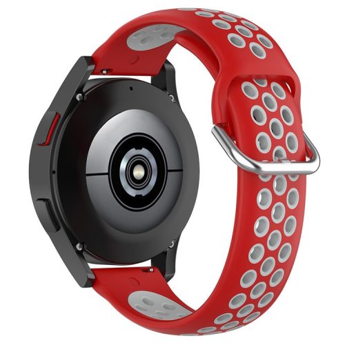 KALEBOL KLB-SSGJ-001 For Samsung Galaxy Watch3 45mm Silicone Band 22mm Watch Strap - Red+Grey