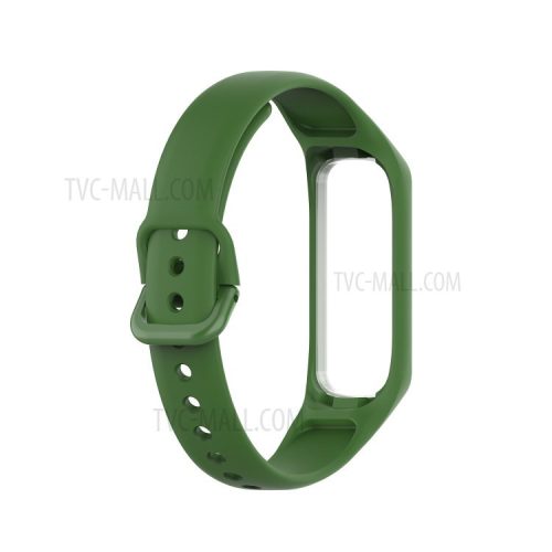 Smart Watch Band Silicone Wrist Strap for Samsung Galaxy Fit2 - Army Green