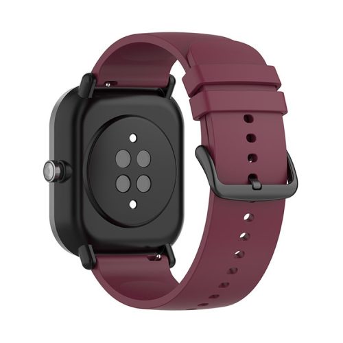 Soft Silicone Adjustable Smart Watch Band Replacement Strap 20mm for Samsung Galaxy Watch 5 / Watch 5 Pro / Watch4 Classic 46mm 42mm / Galaxy Watch4 44mm 40mm / Galaxy Watch3 41mm / Watch Active - Wine Red