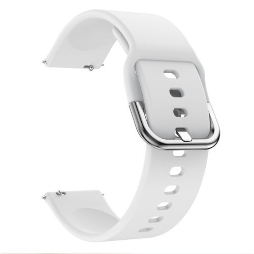 Soft Silicone Smart Watch Strap Replacement Watch Band for Samsung Galaxy Watch Active / Galaxy Watch Active2 20MM - White