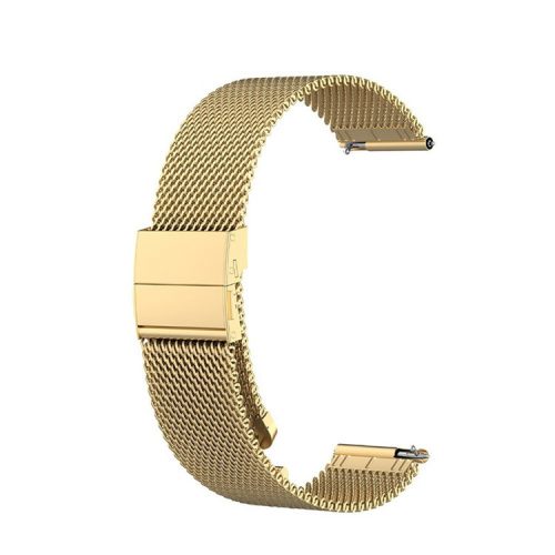 Stainless Steel Butterfly Buckle Milanese Quick Release Watch Band Strap for Samsung Galaxy Watch6 40mm 44mm / Watch6 Classic 43mm 47mm / Watch 5 40mm 44mm / 5 Pro 45mm / Watch4 40mm 44mm - Champagne Gold