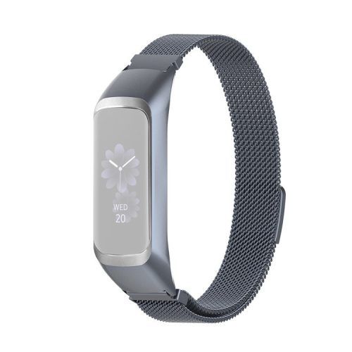 Stainless Steel Smartwatch Strap Replace Milanese Watch Band for Samsung Galaxy Fit 2 SM-R220 - Grey