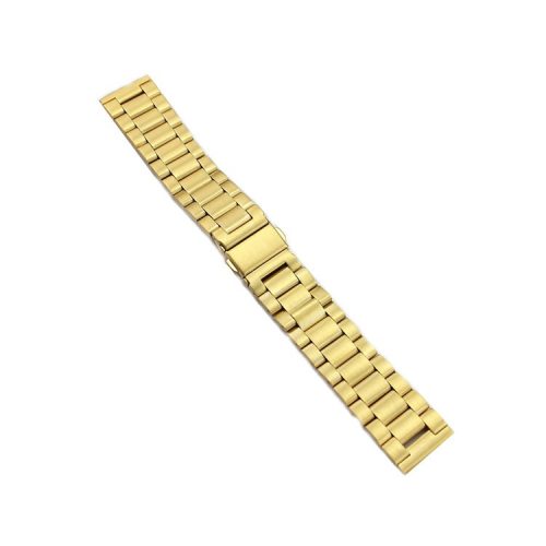 Stainless Steel Watch Band Folding Clasp Metal Strap for Samsung Gear S3 Frontier / S3 Classic - Gold Color