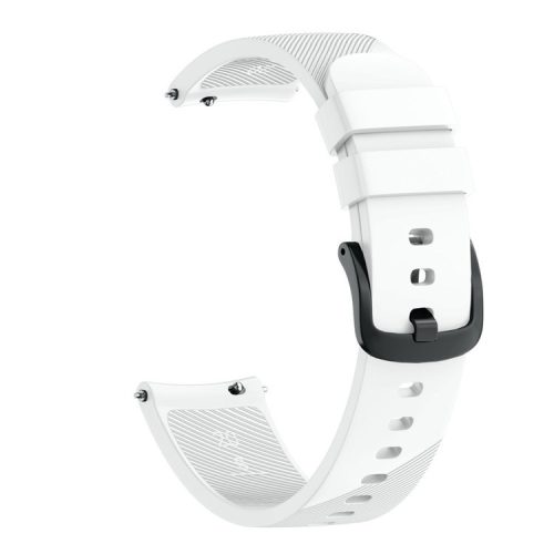 Twill Texture Silicone Watch Band for Samsung Galaxy Watch Active 40mm SM-R500 - White