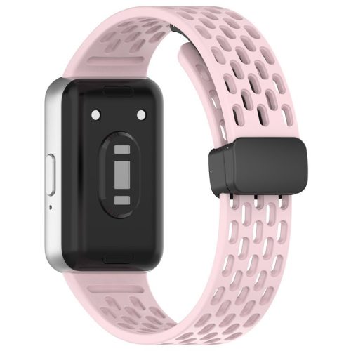 Wrist Band for Samsung Galaxy Fit3 R930 Magnetic Silicone Smartwatch Bracelet Strap - Pink