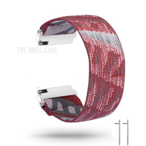 20mm Color Matching Nylon Watch Band for Samsung Galaxy Watch4 Classic 46mm 42mm/Watch4 44mm 40mm/Huawei GT 2 42mm/Huami Amazfit Watch Youth Edition - Wine Red