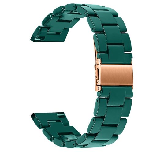 20mm Resin Watch Band for Huawei Watch 2/Watch GT 2 42mm, Stainless Steel Buckle Replacement Strap - Dark Green