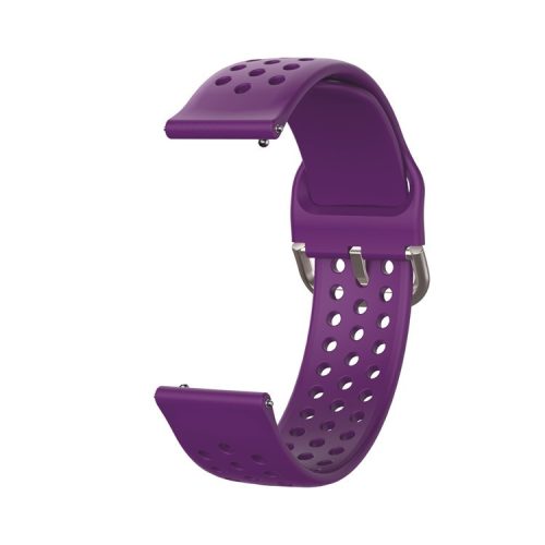 20mm Soft Silicone Watch Strap Replacement Smart Watch Band Strap for Huawei GT2 42mm Smart Watch / Huami Amazfit Watch Youth Edition - Purple