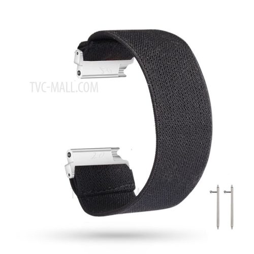 20mm Solid Color Printing Nylon Smart Watch Band for Samsung Galaxy Watch4 Classic 46mm 42mm/Watch4 44mm 40mm/Huawei Watch GT 2 42mm/Huami Amazfit Watch Youth Edition - Black