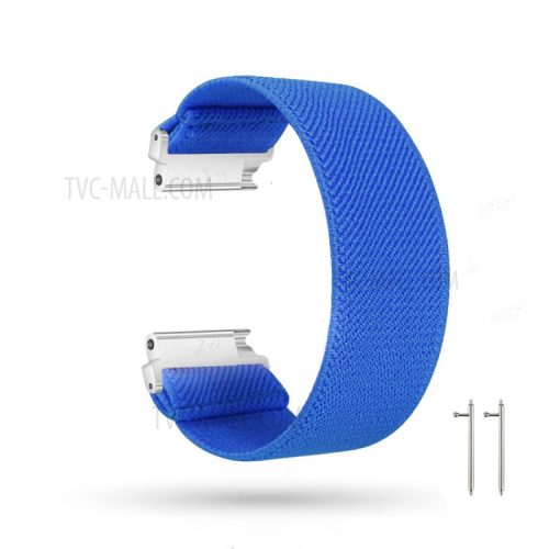 20mm Solid Color Printing Nylon Smart Watch Band for Samsung Galaxy Watch4 Classic 46mm 42mm/Watch4 44mm 40mm/Huawei Watch GT 2 42mm/Huami Amazfit Watch Youth Edition - Dark Blue