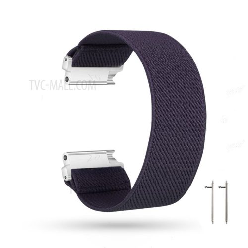 20mm Solid Color Printing Nylon Smart Watch Band for Samsung Galaxy Watch4 Classic 46mm 42mm/Watch4 44mm 40mm/Huawei Watch GT 2 42mm/Huami Amazfit Watch Youth Edition - Dark Purple