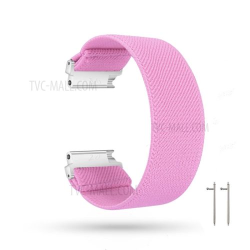 20mm Solid Color Printing Nylon Smart Watch Band for Samsung Galaxy Watch4 Classic 46mm 42mm/Watch4 44mm 40mm/Huawei Watch GT 2 42mm/Huami Amazfit Watch Youth Edition - Pink