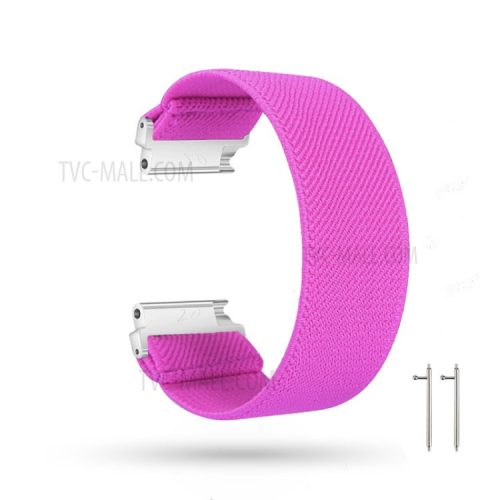 20mm Solid Color Printing Nylon Smart Watch Band for Samsung Galaxy Watch4 Classic 46mm 42mm/Watch4 44mm 40mm/Huawei Watch GT 2 42mm/Huami Amazfit Watch Youth Edition - Rose