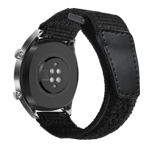 22mm Adjustable Cowhide Coated Nylon Watchband Strap for Huawei Watch GT 1/2 / Honor Magic