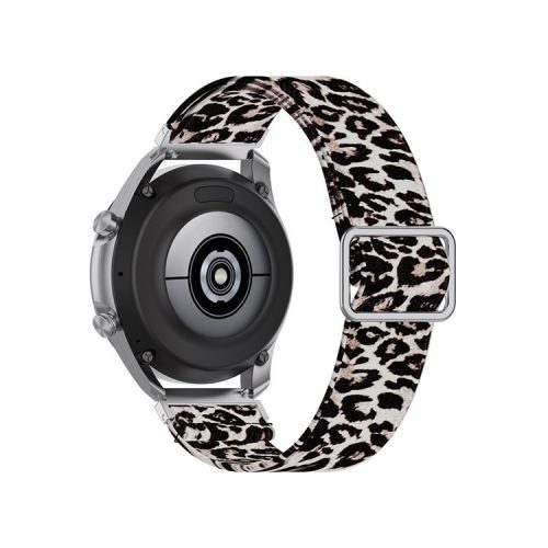 22mm Adjustable Printing Watchband Strap Replacement for Samsung Galaxy Watch3 45mm / Huawei Watch GT 2 Pro - Leopard