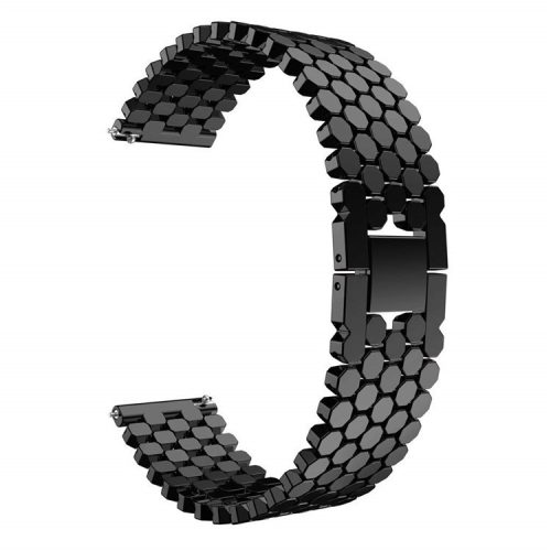 22mm Aluminium Alloy Bracelet Scales Watch Band for Huawei Watch GT/Honor Watch Magic - Black