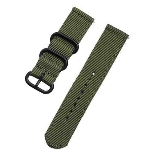 22mm Buckle Closure Nylon Watch Strap for Samsung Galaxy Watch 46mm/Huawei Watch GT 46mm - Green