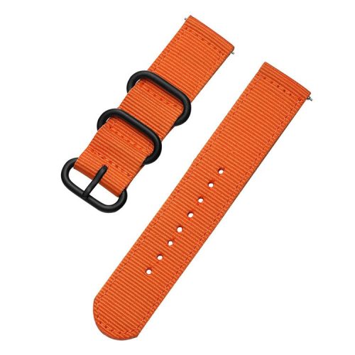 22mm Buckle Closure Nylon Watch Strap for Samsung Galaxy Watch 46mm/Huawei Watch GT 46mm - Orange