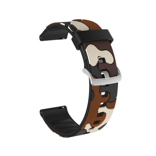 22mm Camouflage Pattern Flexible Silicone Watch Strap for Huawei Watch GT/Watch GT 2e/GT 2 46mm - Style D