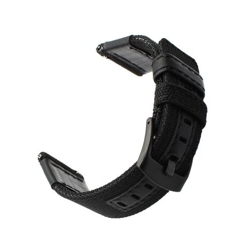 22mm Nylon Smart Watch Strap Wrist Band for Huawei Watch GT - Black