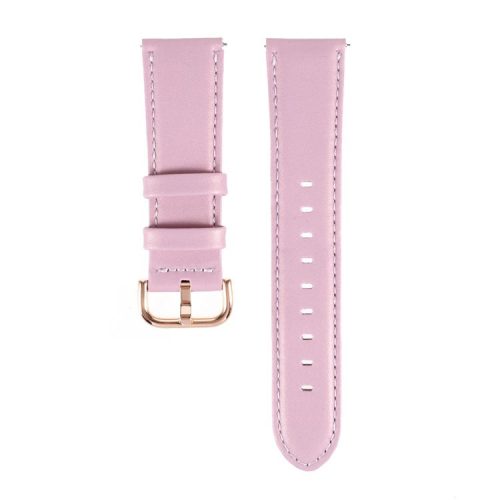 22mm Plain PU Leather Watch Band Replacement for Samsung Galaxy Watch 46mm/Gear S3/Huawei Watch GT 2 46mm Watch Strap - Pink