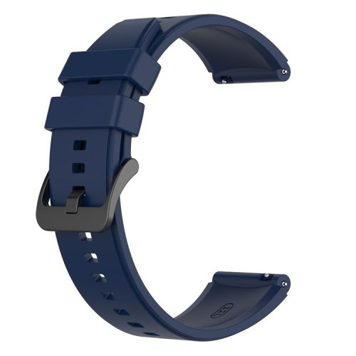 22mm Plain Silicone Watch Band Strap Replacement for Huawei Watch 3/Watch 3 Pro - Navy Blue