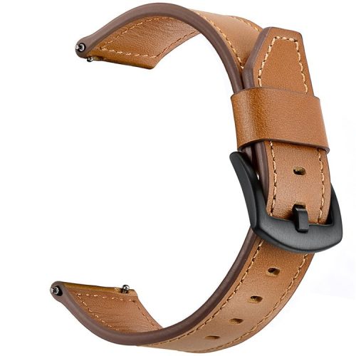 22mm Quality Genuine Leather Watch Strap Replacement for Huawei Watch GT / Watch 2 / Watch Magic - Brown