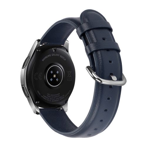 22mm Quality Leather Smart Watch Replacement Strap for Huawei Watch GT 2e/GT 46mm - Dark Blue