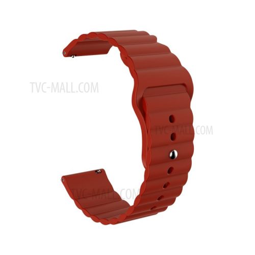 22mm Silicone Multi-hole Silicone Smart Watch Strap for Huawei Watch GT2e/GT2 46mm - Wine Red