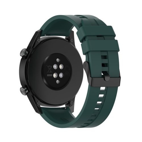 22mm Silicone Smart Watch Bands for Huawei Watch Buds / Watch 3 Pro New, Wrist Strap Watchband Replacement - Dark Green